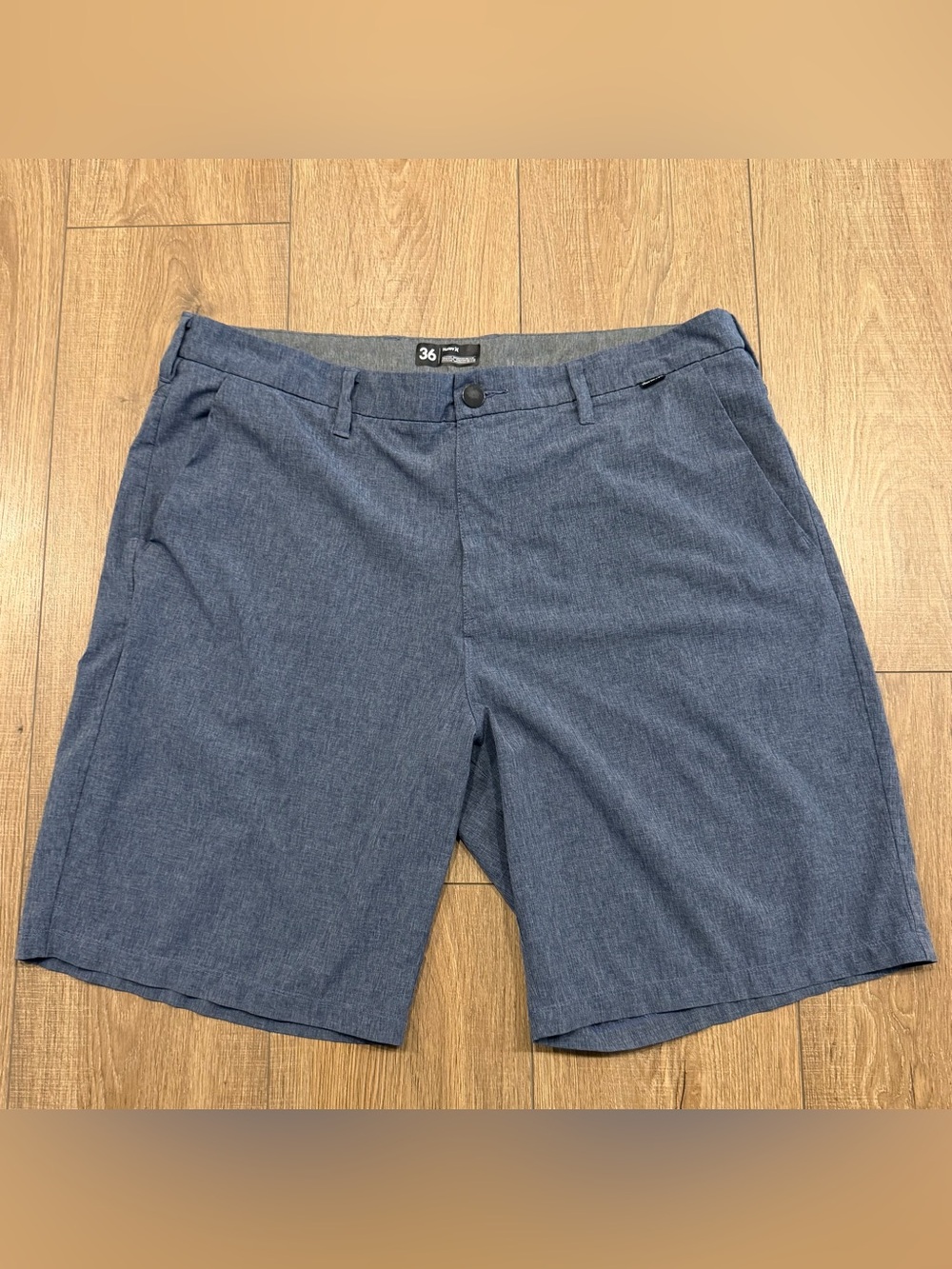 Hurley Men's Heather Navy Flat Front Performance Shorts